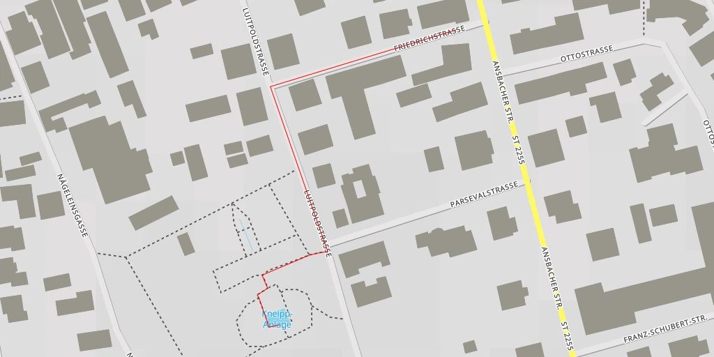 Map of the trail for Luitpoldstraße