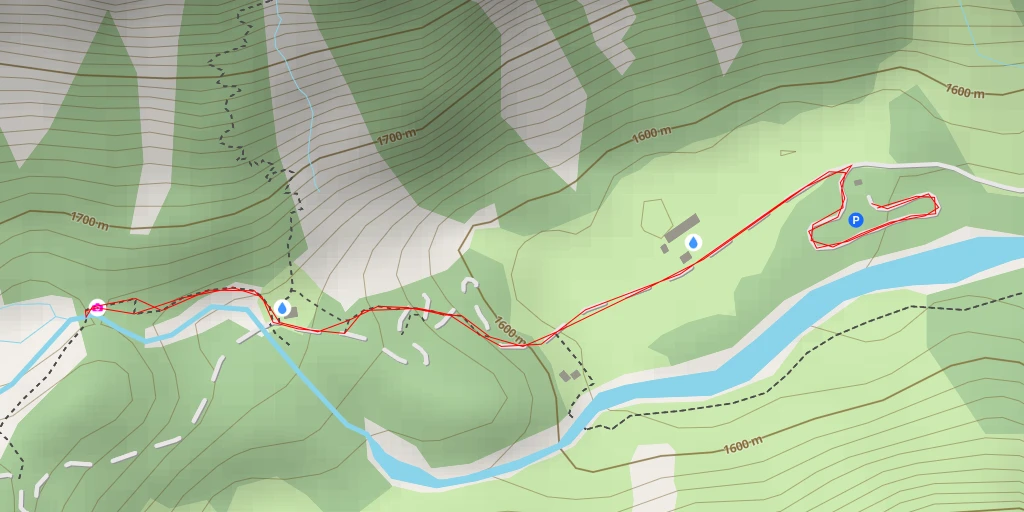 Map of the trail for Cascate di pont delle Cambiali