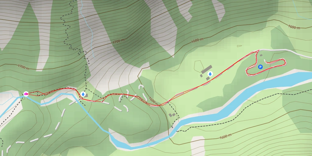 Map of the trail for Pont delle Cambiali