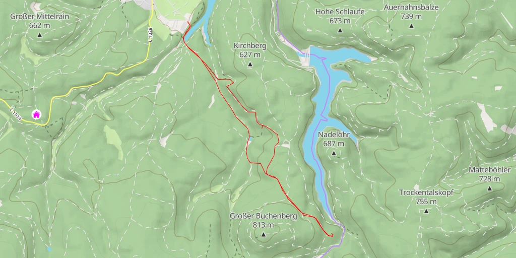 Map of the trail for AI - Altenfels