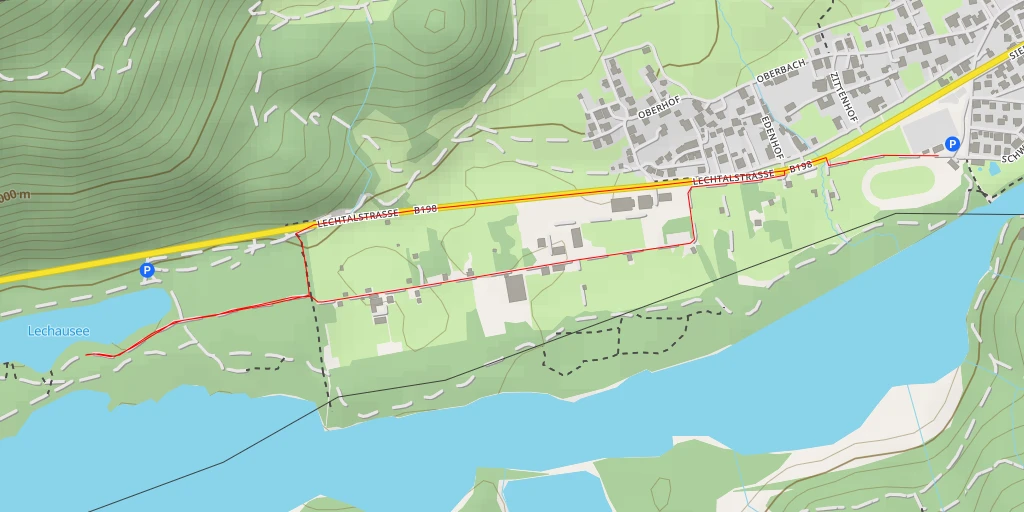 Map of the trail for Lechausee