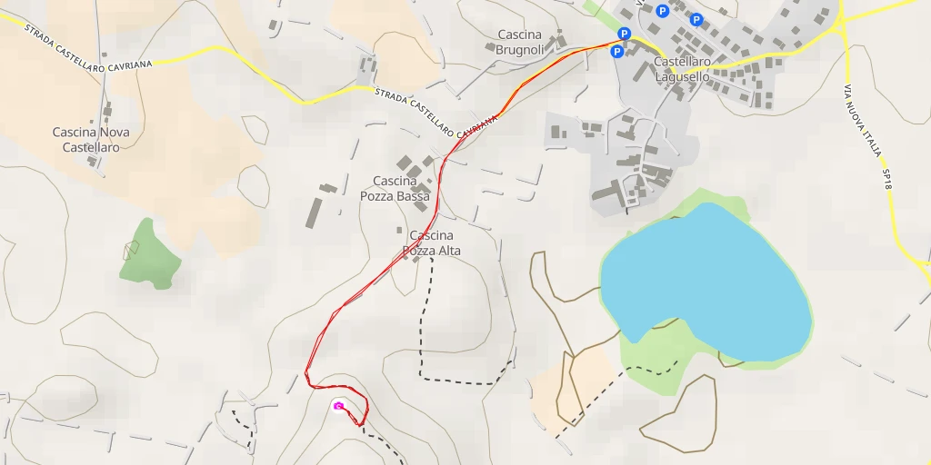 Map of the trail for Strada Castellaro Cavriana