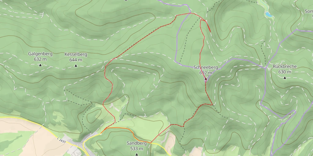 Map of the trail for AI - Aussicht Dreisbachtal