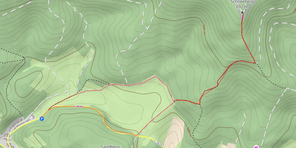 Map of the trail for AI - Schneeberg