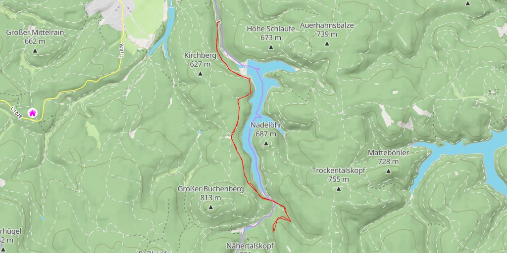 Map of the trail for AI - Nähertalsgraben