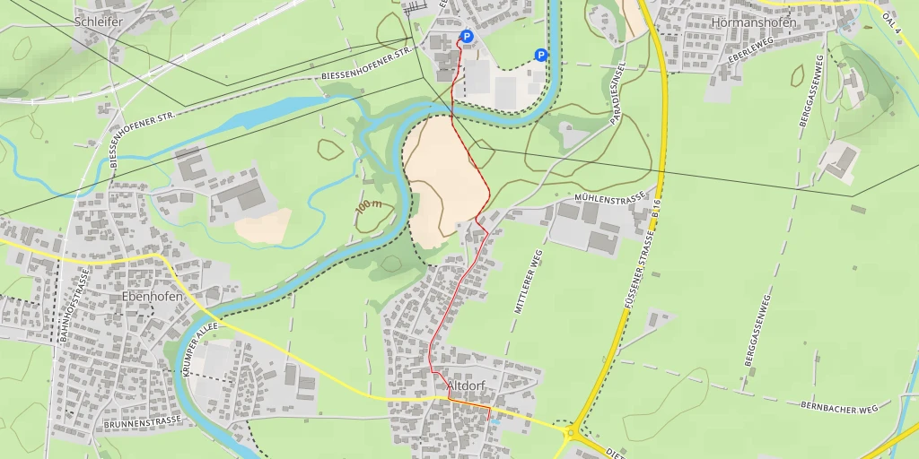 Map of the trail for Dietweg