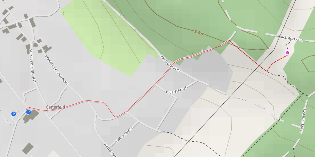 Map of the trail for AI - Panzerstraße - Georgenthal
