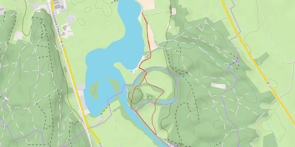 Map of the trail for Bachtelsee