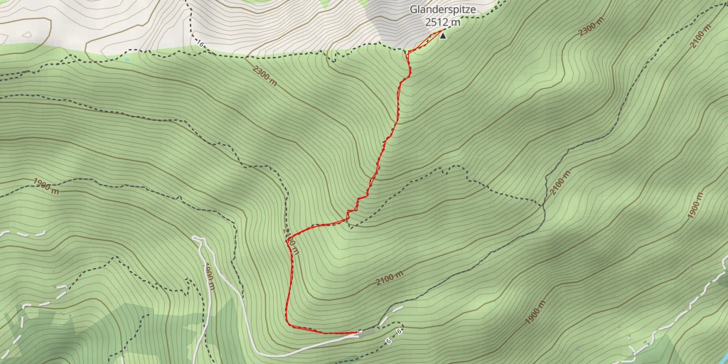 Carte de l'itinéraire :  Glanderspitze