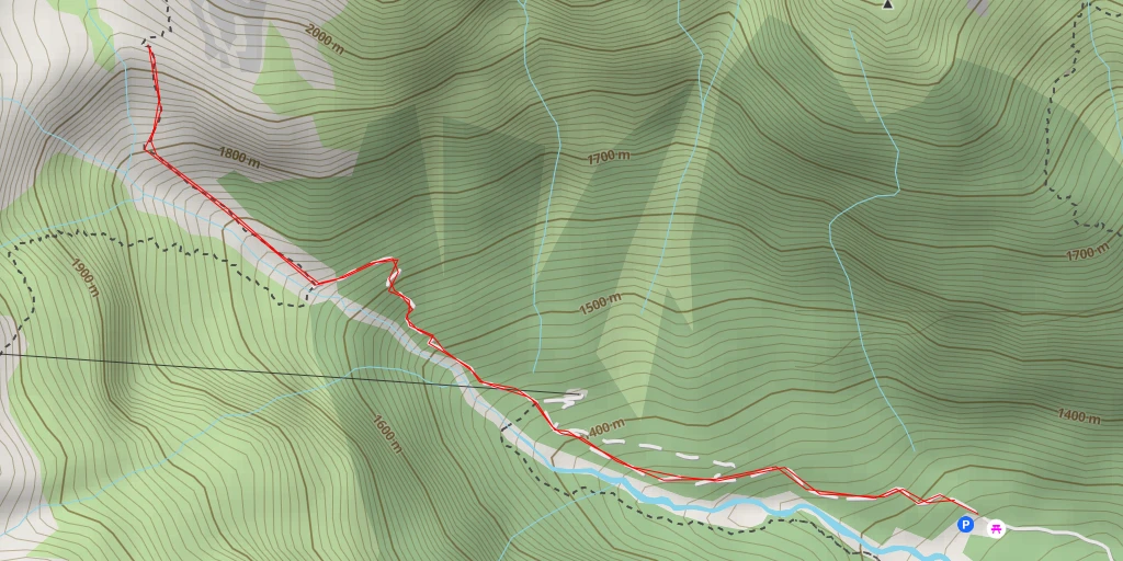 Carte de l'itinéraire :  Malga Niscli - Ponte Zucal