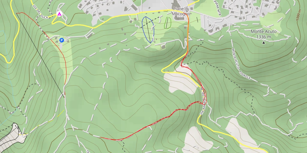 Map of the trail for AI - Casel di Barloc