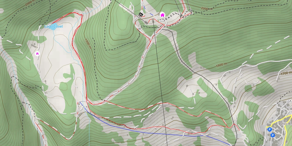 Carte de l'itinéraire :  Lago Covel