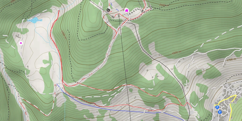 Map of the trail for Cascata Covel