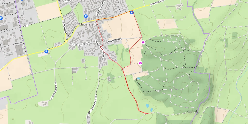 Map of the trail for Schloßbergstraße