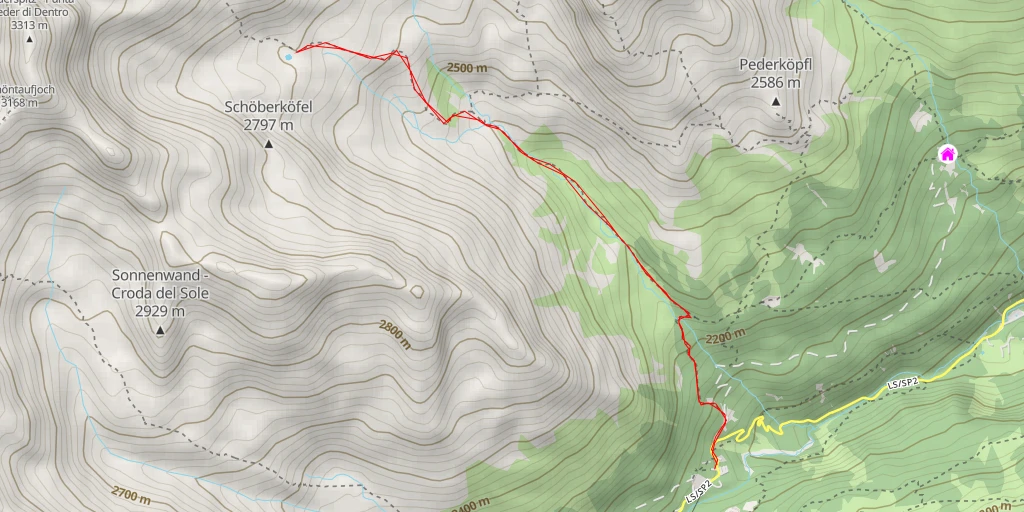 Map of the trail for 20 - Martell - Martello