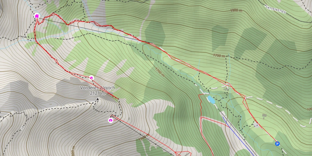 Map of the trail for Adlerhorst