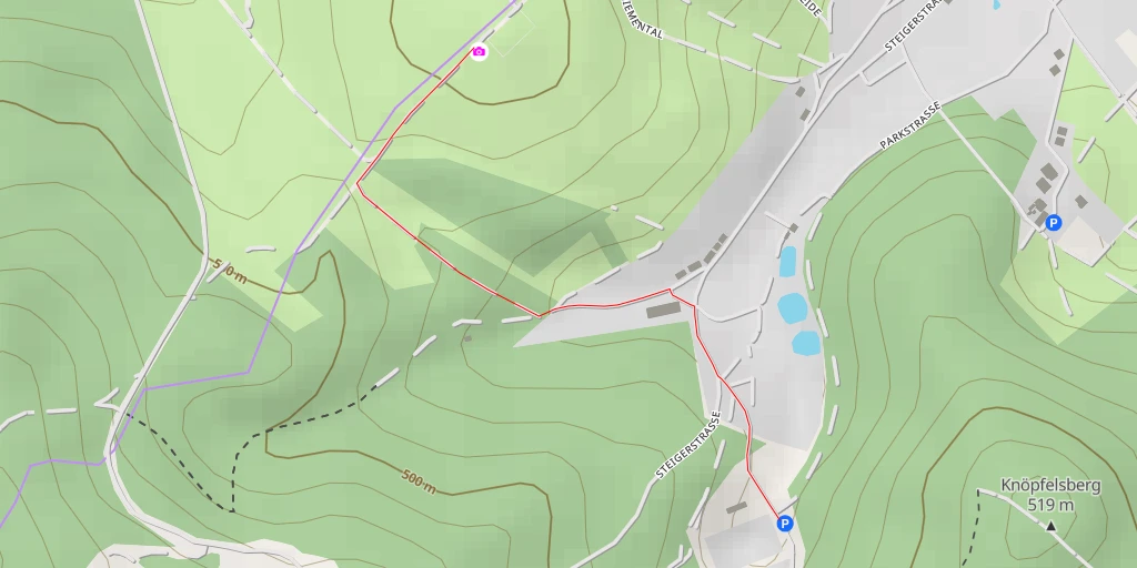 Map of the trail for AI - Karl-Halbig-Turm - Georgenthal