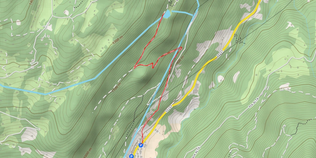 Carte de l'itinéraire :  Strada forestale Caset - Strada forestale Caset