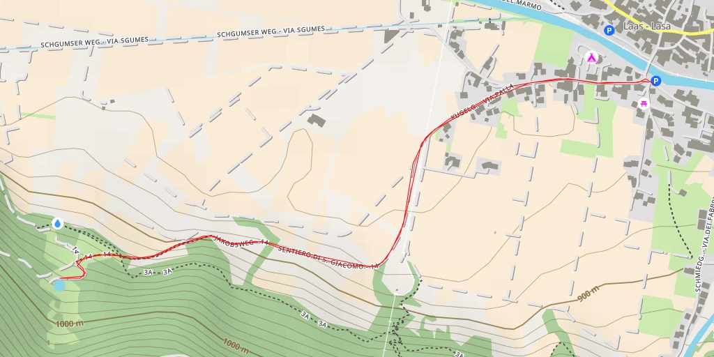 Carte de l'itinéraire :  Alter Parnetzerweg - Alter Parnetzerweg