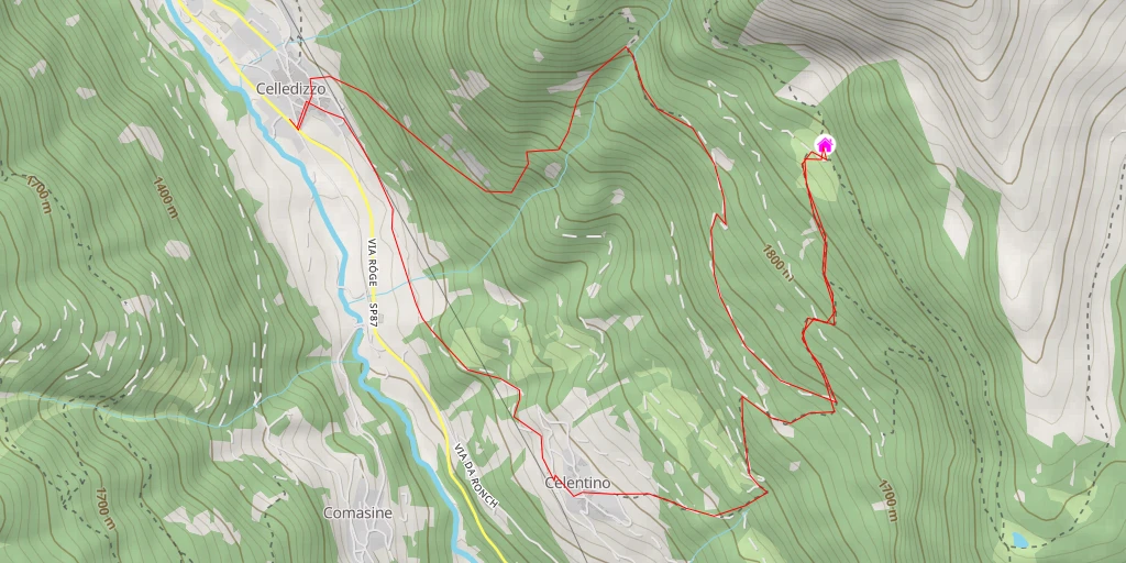 Carte de l'itinéraire :  Nestalp - Malga Campo