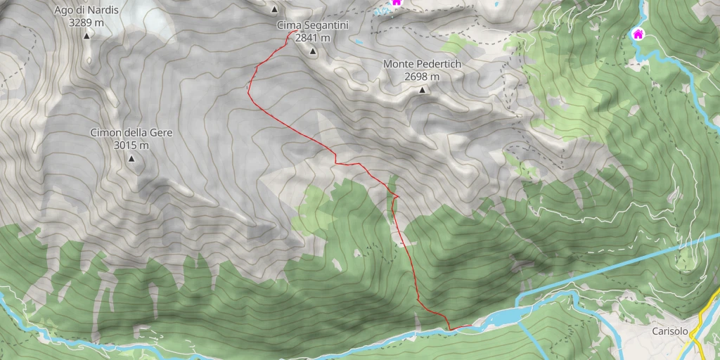 Map of the trail for Il Trapezio