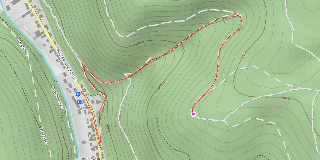 Map of the trail for AI - Talsperrenblick