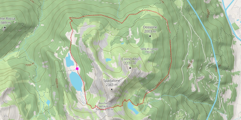 Map of the trail for Rifugio San Giuliano