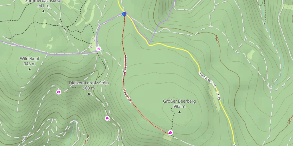 Map of the trail for AI - Plänckners Aussicht