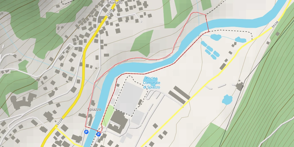 Carte de l'itinéraire :  Pista Ciclabile Val Rendena - Pista Ciclabile Val Rendena