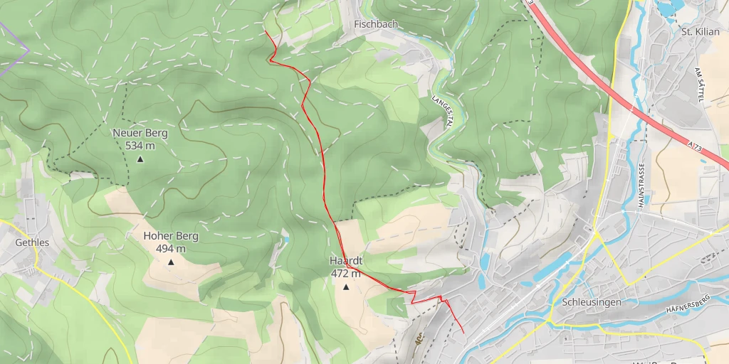 Map of the trail for AI - Das Rädtle