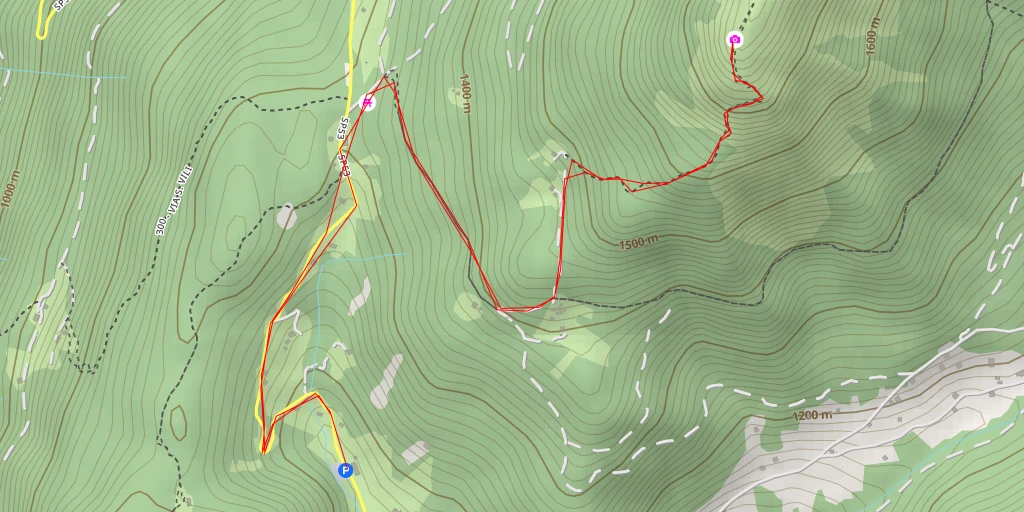 Carte de l'itinéraire :  Via Zandonai