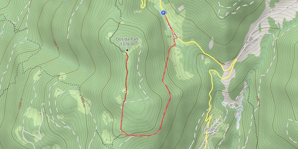 Map of the trail for Dos da Part