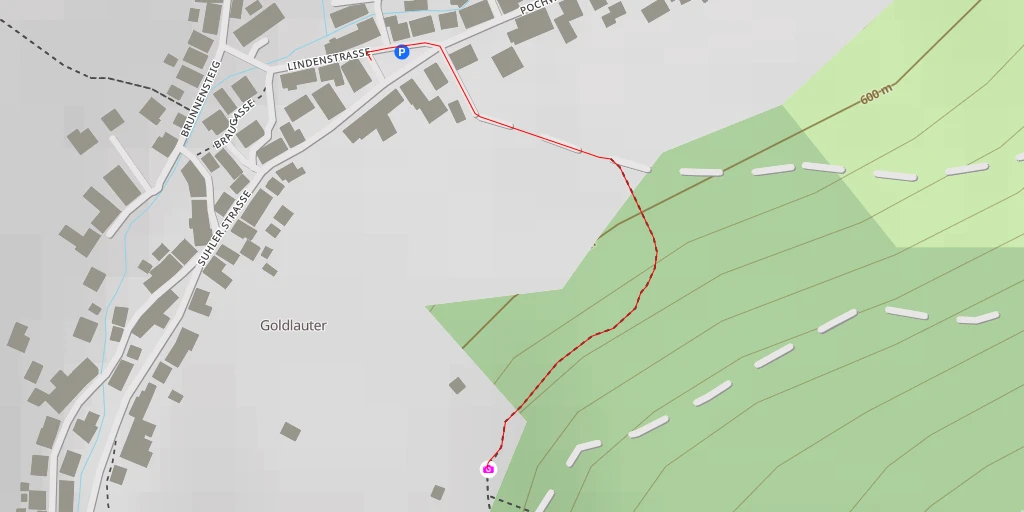Map of the trail for AI - Denkmal für gefallene Soldaten (Weltkriege)