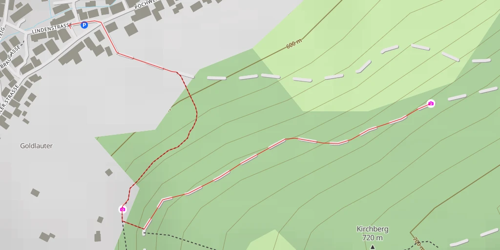 Map of the trail for AI - Am Schusterwald