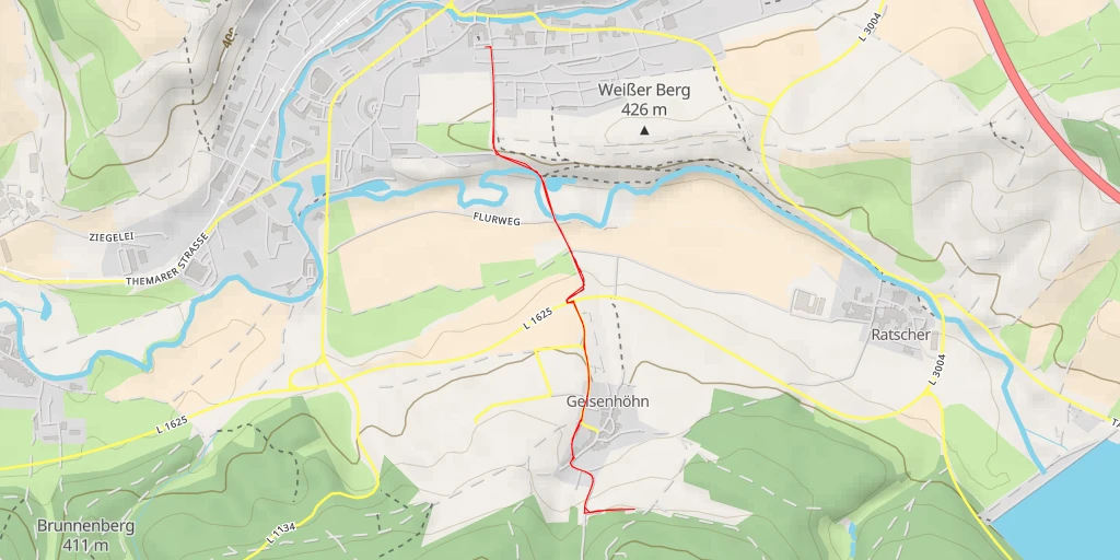 Map of the trail for AI - Schleusingen