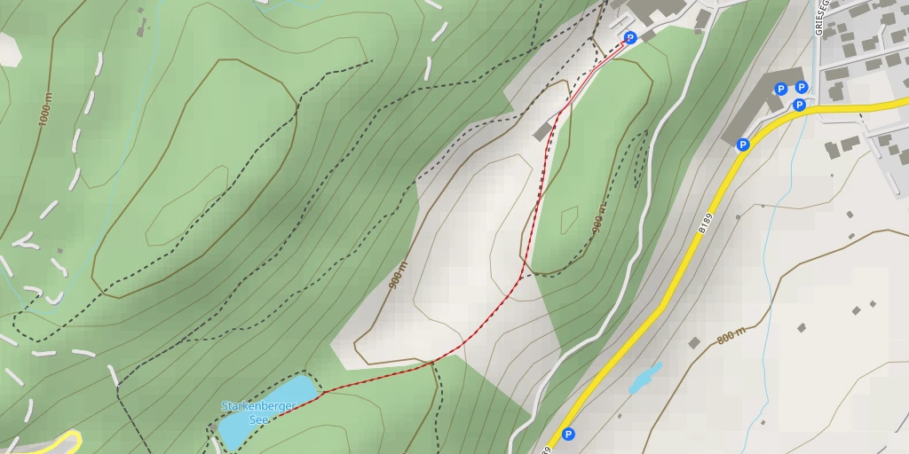 Map of the trail for Starkenberger See