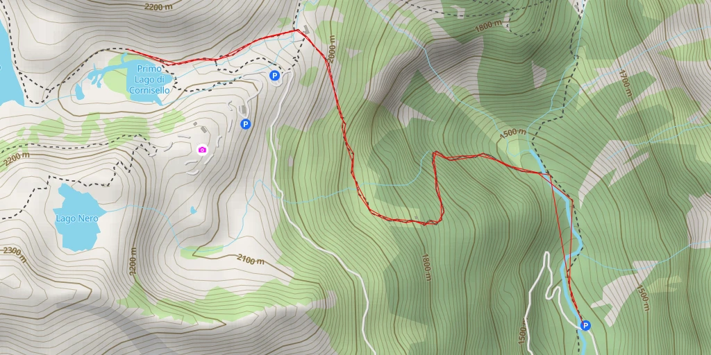 Carte de l'itinéraire :  Primo Lago di Cornisello