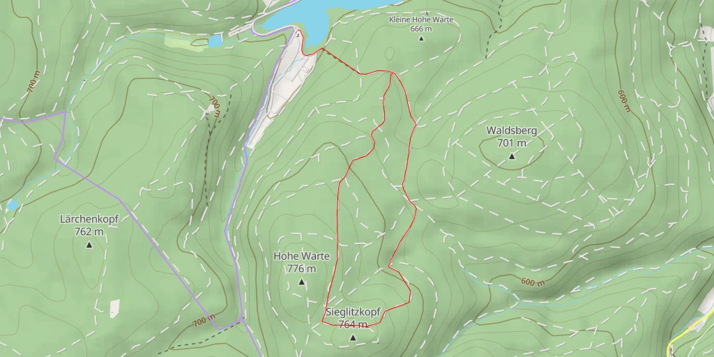 Map of the trail for AI - Sieglitzkopf