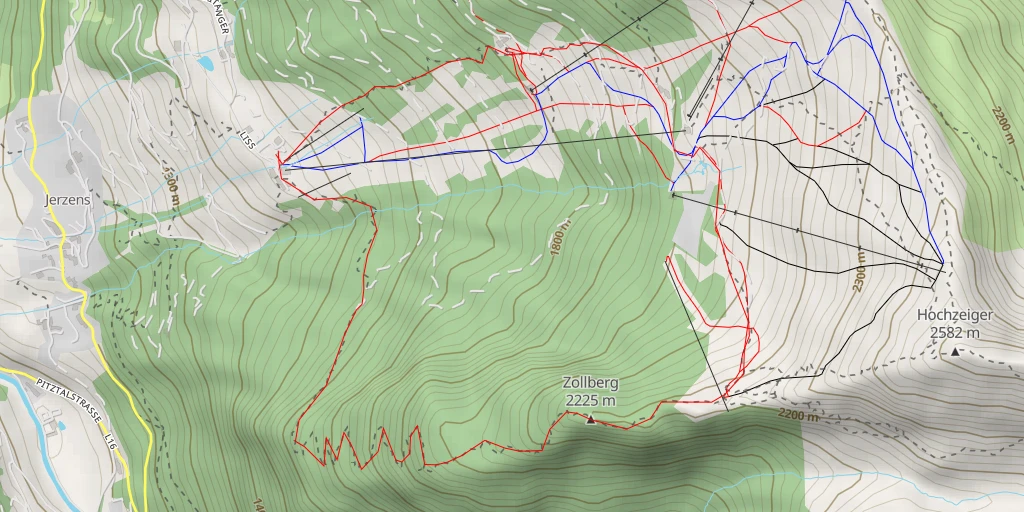 Map of the trail for Zollberg