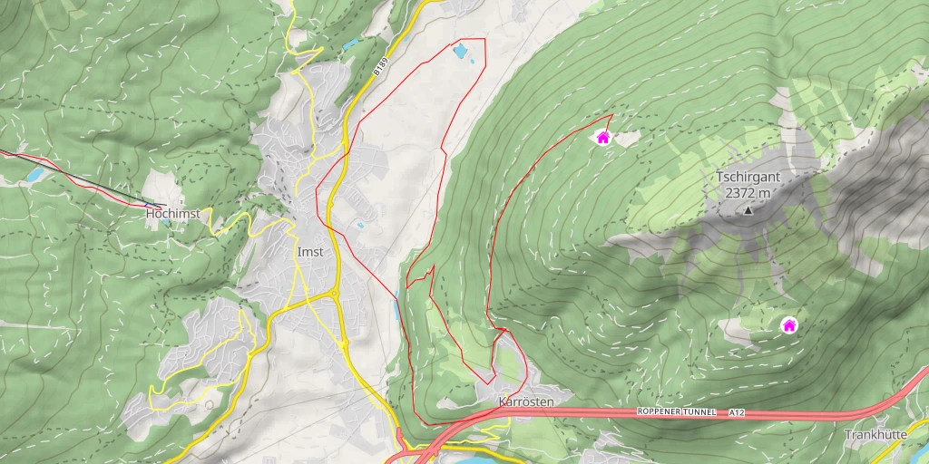 Carte de l'itinéraire :  Karröster Alm