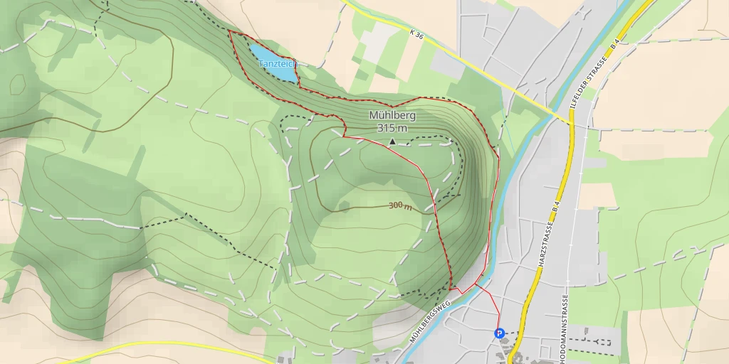 Map of the trail for Tanzteich