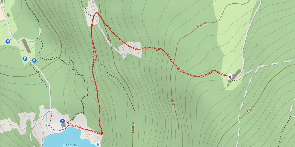 Carte de l'itinéraire :  Malga Alta di Pellizzano