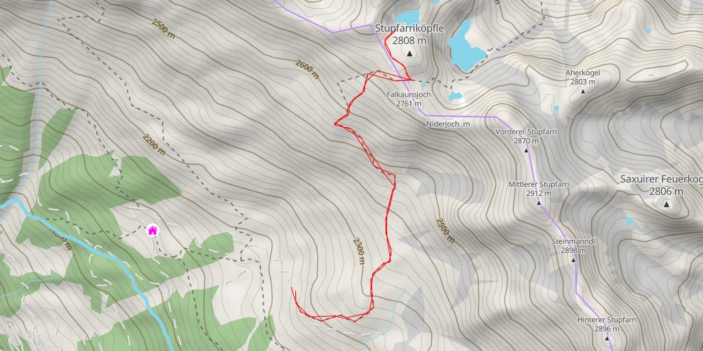 Map of the trail for Kugleter See