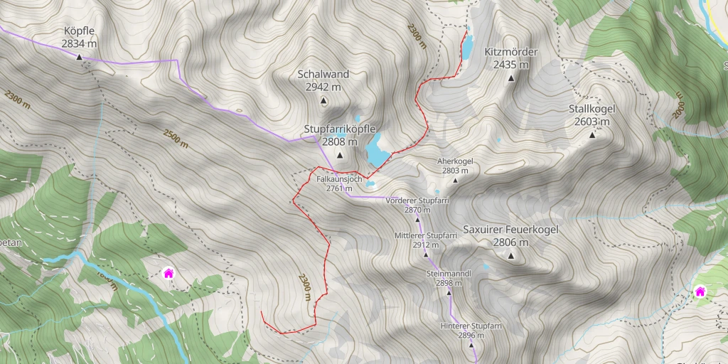 Map of the trail for Brechsee