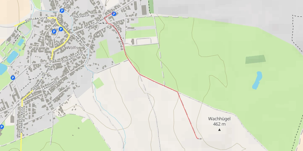Map of the trail for AI - Wasserwerk - Ohrdruf