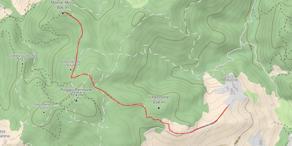 Carte de l'itinéraire :  Monte Moro