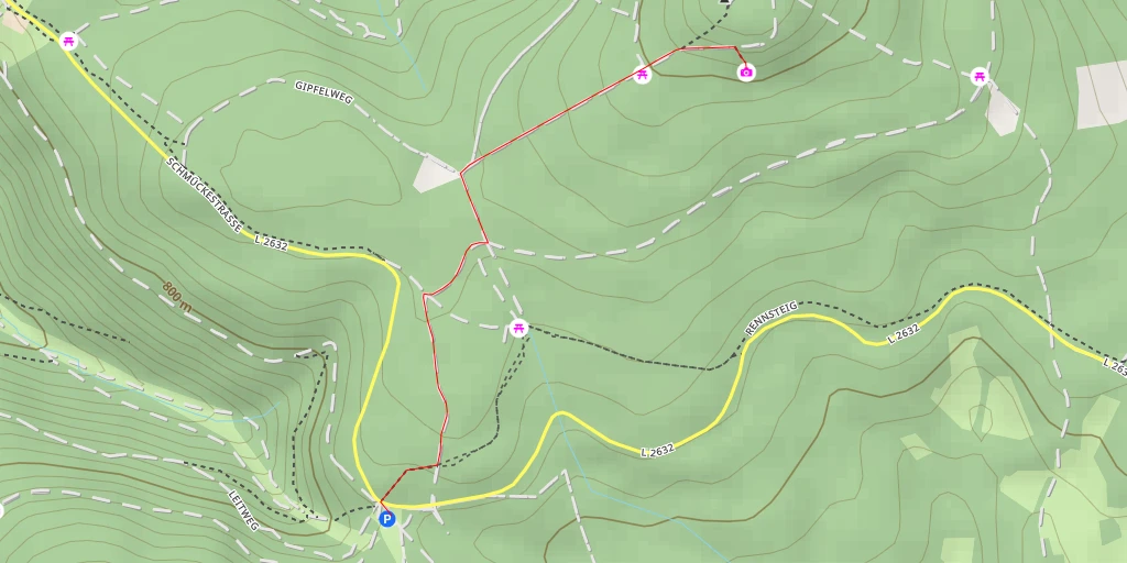 Map of the trail for AI - Schmiedefelder Blick