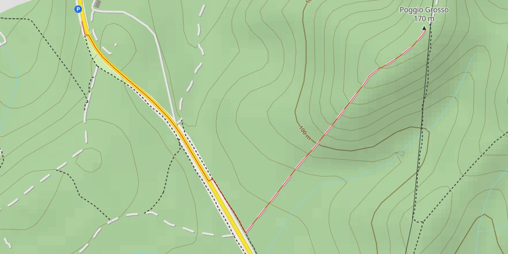 Map of the trail for Poggio Grosso