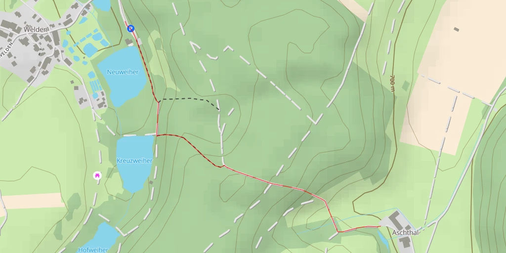 Map of the trail for Fuchstal