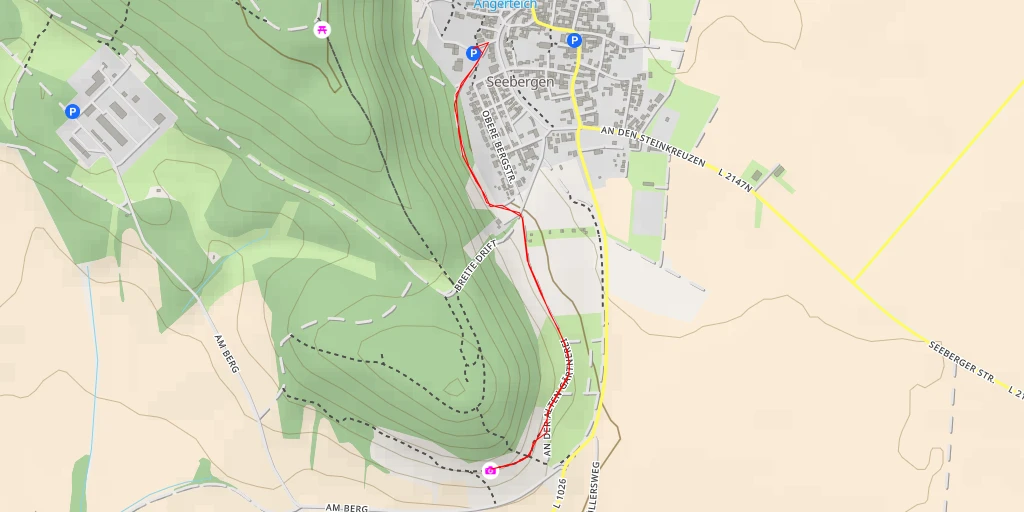 Map of the trail for AI - Heilige Lehne - Drei Gleichen